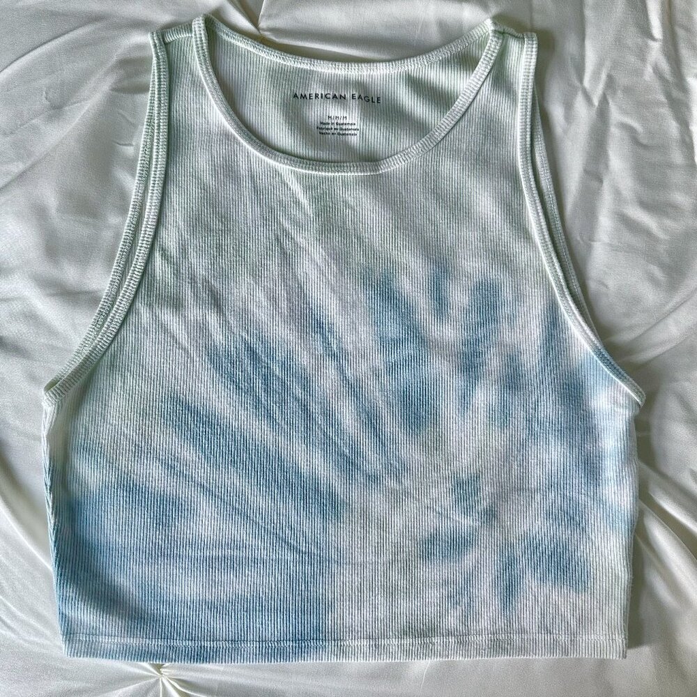 *CHANGING PLATFORM* American Eagle Tie-Dye Cropped Tank Top Medium LIKE NEW